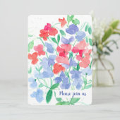 スイートピー フラワーズ バースデーパーティー 招待状 (スタンド正面)