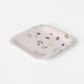 スイートピー フラワーズ | 女の子のベビーシャワー ペーパープレート (傾斜あり)