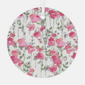 スイートピー：フローラ夏の質感。 ガラスオーナメント (裏面)