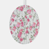 スイートピー：フローラ夏の質感。 ガラスオーナメント (正面右)