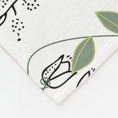 スイートピー：フローラ夏の質感。 フリースブランケット (角)