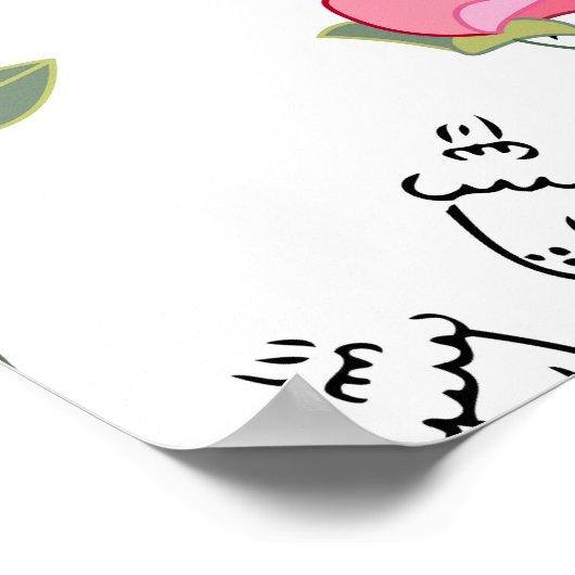 スイートピー:フローラ夏の質感。 ポスター (角)