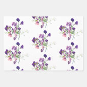 スイートピー ラッピングペーパー フラットシート 3枚セット ラッピングペーパーシート (正面3)