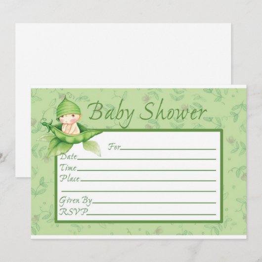 スイートピー 招待状 (正面/裏面)