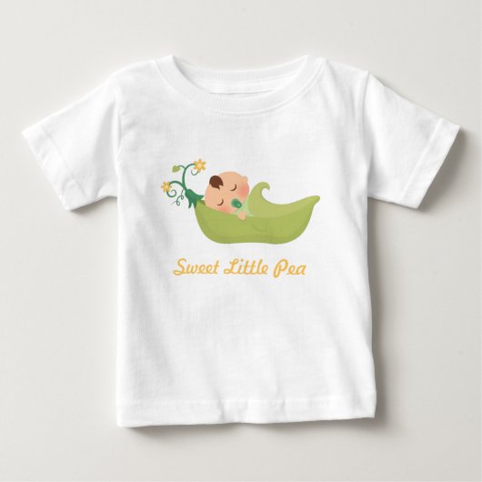 スイートピー・赤ちゃん男の子 ベビーTシャツ (正面)