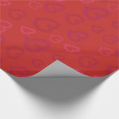 スイートピ描ンクハートのパターカスタムン色 ラッピングペーパー (角)