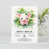 スイートファーミヤードフレンズボホピグガール誕生日 招待状 (スタンド正面)