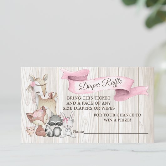 スイートフォレストウッドランドガールズおむつラッフル 名刺