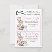 スイートフォレストウッドランドガールズおむつラッフル 招待状 (正面)