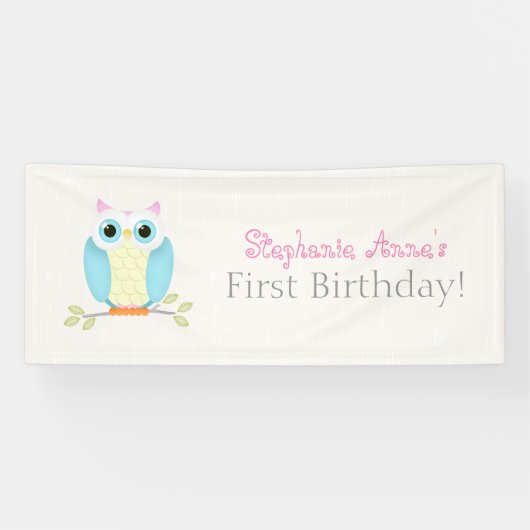 スイートフクロウの誕生日 横断幕 (横)