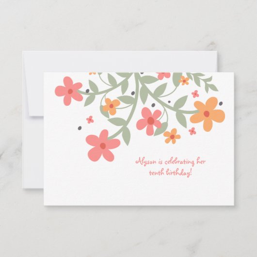 スイートフラワーズ招待状 招待状 (正面)