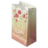 スイートフラワーパターン（の模様が）あるデザイン スモールペーパーバッグ (正面アングル)