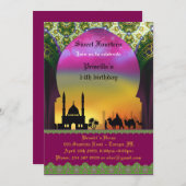 スイートフルティーン誕生日の招待, 14th,アラビア語 招待状 (正面/裏面)