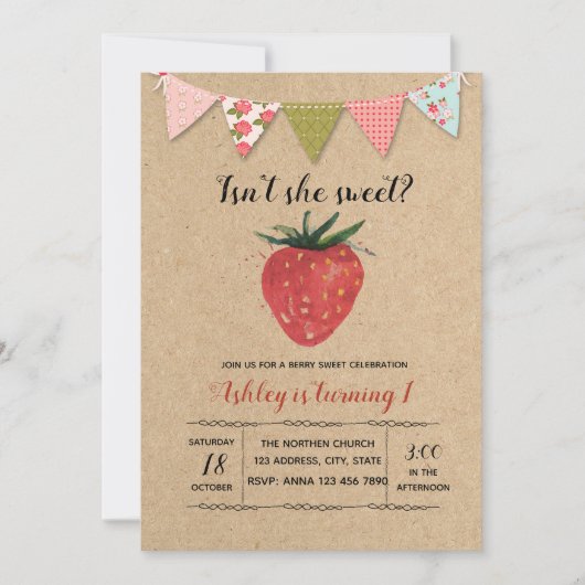 スイートフルーツテーマ招待 招待状 (正面)