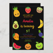 スイートフルーツ誕生日 招待状 (正面/裏面)