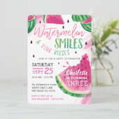 スイートフルーティスイカ誕生日パーティーの招待 招待状 (スタンド正面)