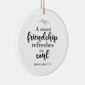 スイートフレンドシップバイブル韻文レタリング引用文 セラミックオーナメント (右)