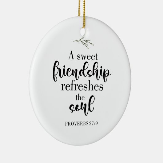 スイートフレンドシップバイブル韻文レタリング引用文 セラミックオーナメント (右)