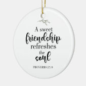 スイートフレンドシップバイブル韻文レタリング引用文 セラミックオーナメント (左)