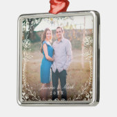 スイートフローラモノグラムホリデーオーナメント メタルオーナメント (左)