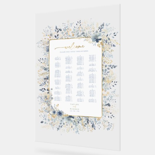 スイートフローラ結婚のシーティングチャートID1045 アクリルサイン (傾斜)