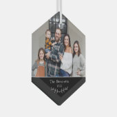 スイートブランチ編集可能カラーカスタム写真オーナメント ガラスオーナメント (正面右)