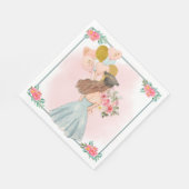 スイートブルネットガールウォーターの色卒業 スタンダードランチョンナプキン (角)