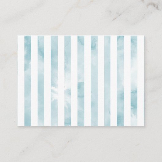 スイートブルーアイスクリームベビーシャワー予約リクエスト エンクロージャーカード (裏面)