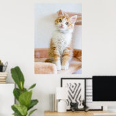 スイートブルーアイド子猫 ポスター (ホームオフィス)