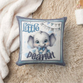 スイートブルーエレファント – リトルピーナッツ クッション (ブランケット)