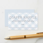 スイートブルーギンガムボーイおむつラッフルベビーシャワー エンクロージャーカード