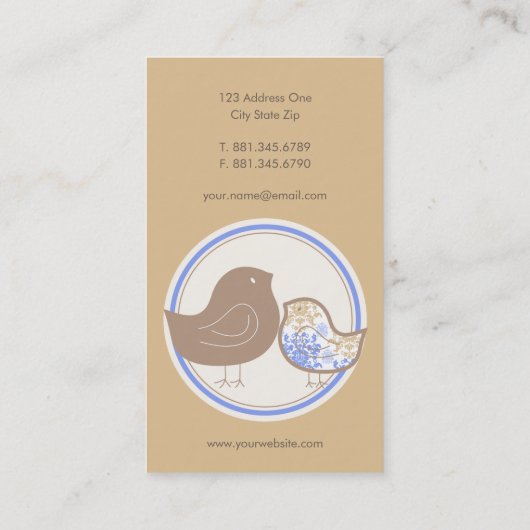 スイートブルーダマスクひなの水玉模様お洒落 名刺 (裏面)