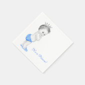 スイートブループリンスベビーシャワー スタンダードカクテルナプキン (角)