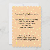 スイートブルーベアーベビーシャワーデザイン招待状 セーブザデート (裏面)