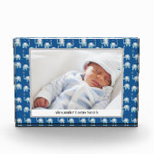 スイートブルーベビーゾウのパターン名 フォトブロック (正面)