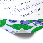 スイートブルーベリーブルーベビーシャワーへようこそ ポスター (角)