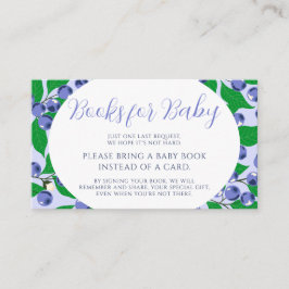 スイートブルーベリーブルーベビーシャワーベビー エンクロージャーカード