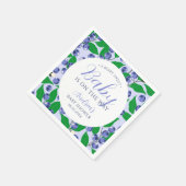 スイートブルーベリーブルーベビーシャワー スタンダードカクテルナプキン (角)