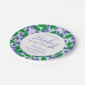 スイートブルーベリーブルーベビーシャワー ペーパープレート (アングル)