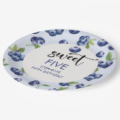 スイートブルーベリー子供の誕生日 ペーパープレート (アングル)