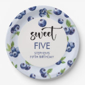 スイートブルーベリー子供の誕生日 ペーパープレート (正面)