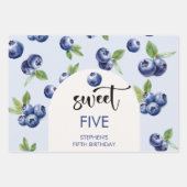 スイートブルーベリー子供の誕生日 ラッピングペーパーシート (正面)