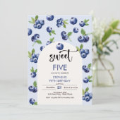 スイートブルーベリー子供の誕生日 招待状 (スタンド正面)