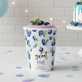 スイートブルーベリー子供の誕生日 紙コップ