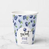 スイートブルーベリー子供の誕生日 紙コップ (裏面)