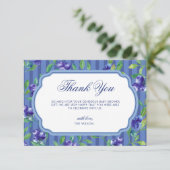 スイートブルーベリー赤ちゃんシャワー サンキューカード (スタンド正面)