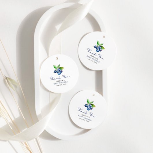スイートブルーベリー赤ちゃんシャワー フェイバータグ