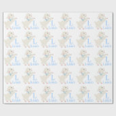 スイートブルーラムベビーシャワー ラッピングペーパー (フラット)