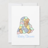 スイートブルーレインクラウドカスタムベビーシャワー 招待状 (裏面)