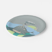 スイートブルー航海のホエールベビーシャワー ペーパープレート (アングル)